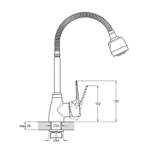 Смеситель для кухни Econoce EC0442 серия 440 D35-A