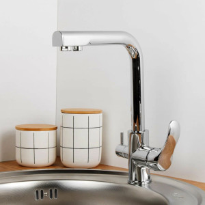 Смеситель для кухни A-five A5-0227 серия Iris D35 с краном для питьевой воды хром