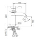 Смеситель для умывальника Frap F1052 D40 100 мм