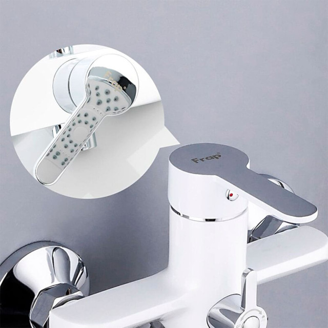 Смеситель для ванны Frap F2241 белый хром