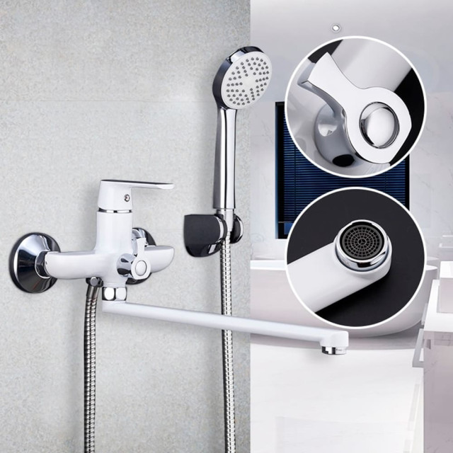 Смеситель для ванны Frap F2231 белый/хром