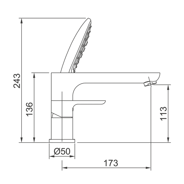 Смеситель для ванны Frap G1148 на 3 отверстия белый/хром врезной