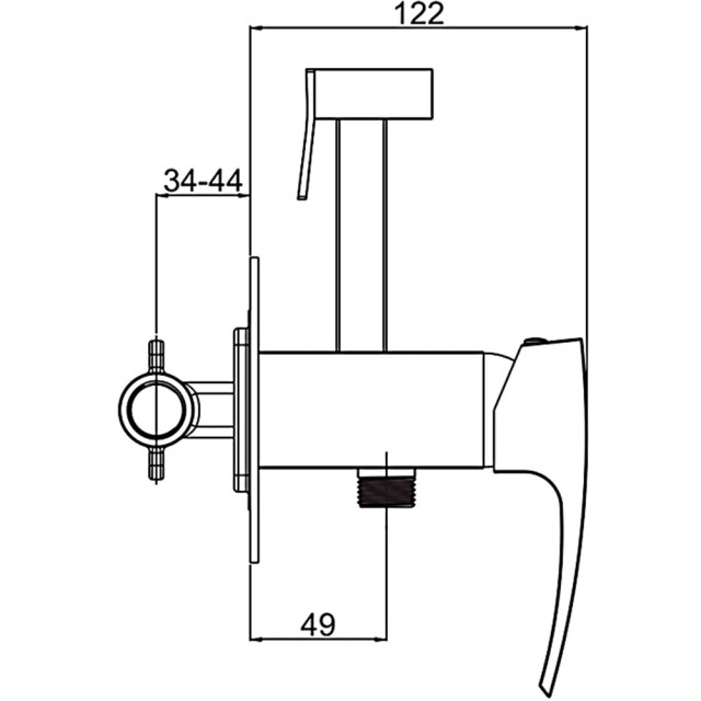 Душ гигиенический со смесителем Gappo G7207-1 хром