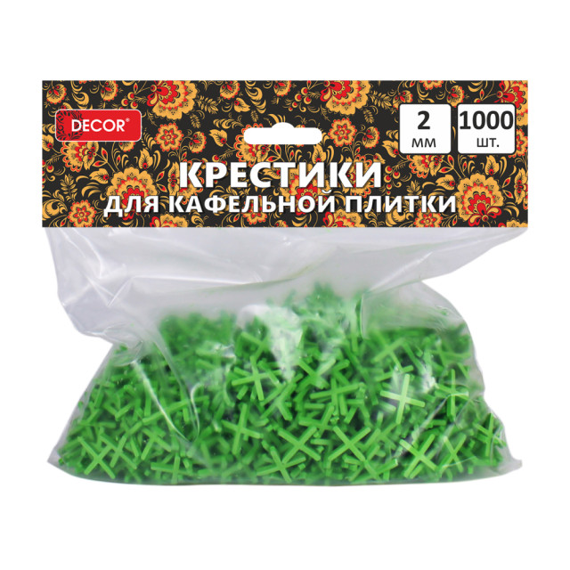 Крестики для плитки Decor 338-2010 2 мм 1000 шт