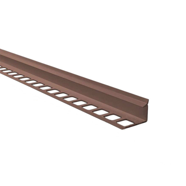 Профиль внутренний Deconika 019-О под плитку 10 мм коричневый глянцевый 2.5 м