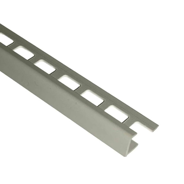 Профиль наружный Deconika 002-G под плитку 10 мм светло-серый глянцевый 2.5 м