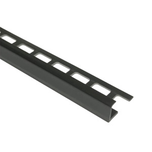 Профиль наружный Deconika 007-G под плитку 10 мм черный глянцевый 2.5 м