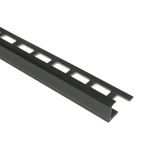 Профиль наружный Deconika 007-G под плитку 8 мм черный глянцевый 2.5 м