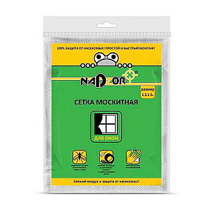 Сетка москитная Nadzor MSN015P с крепежом для оконных проемов 1.5*1.5 м белая