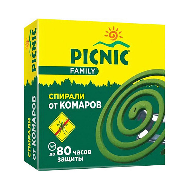 Средство инсектицидное Picnic Family Антикомариная спираль 10 шт