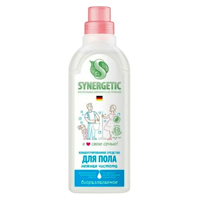 Средство для мытья пола и поверхностей Synergetic Нежная чистота антибактериальное 750 мл