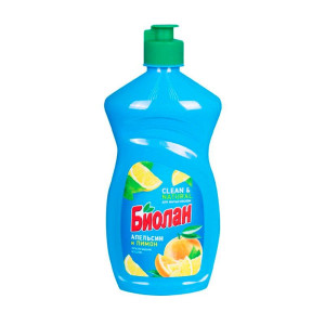 Средство для мытья посуды Биолан Апельсин и Лимон 450 г