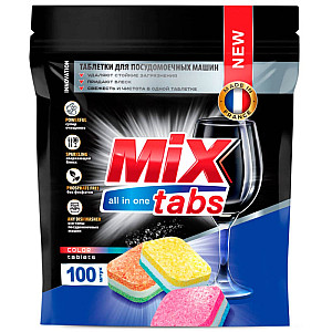 Таблетки для посудомоечных машин Mix Tabs all in one 100 шт 1600 г
