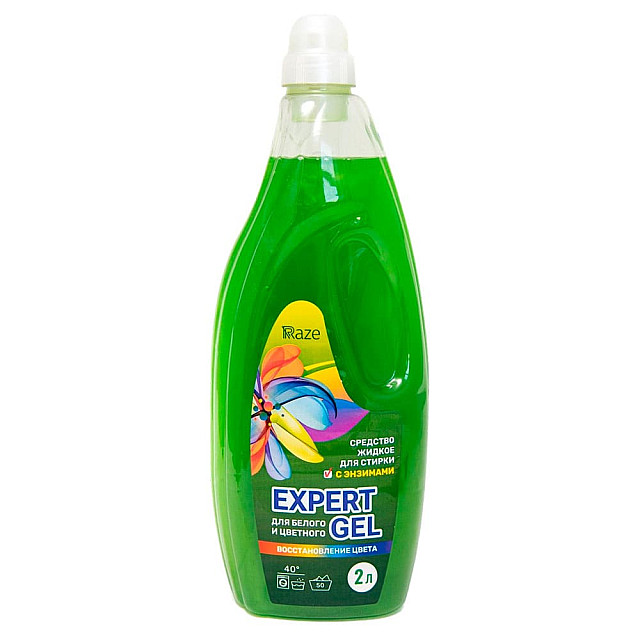 Средство жидкое для стирки Raze Expert Gel RAZE2301 с эффектом восстановления цвета 2 л