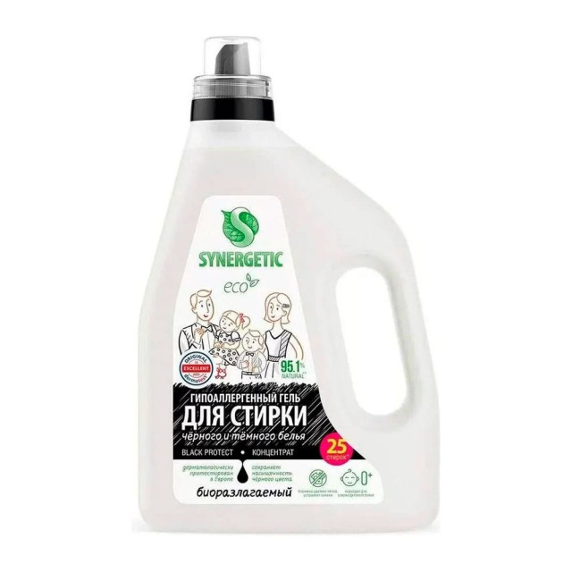 Гель для стирки Synergetic Black Protekt 1.5 л