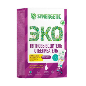 Пятновыводитель-отбеливатель Synergetic с активным кислородом гипоаллергенный 10 стирок