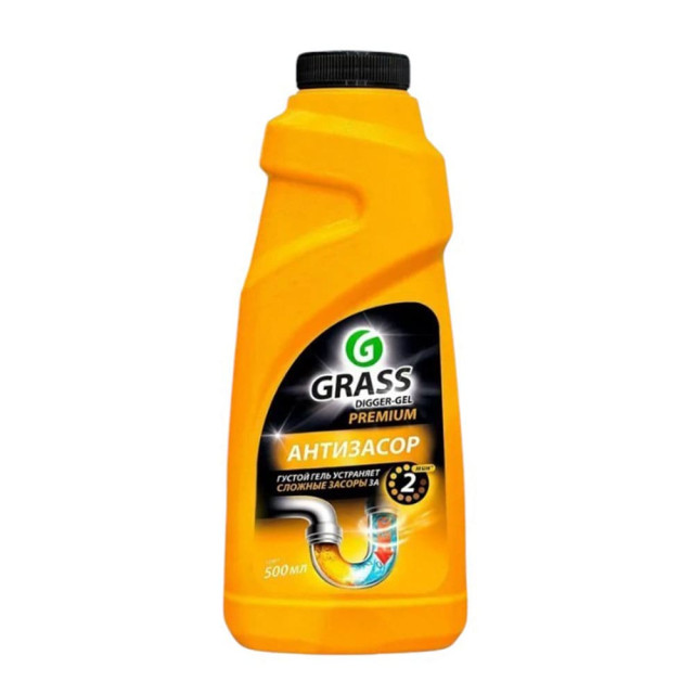 Средство щелочное Grass Digger-gel Premium 125971 для прочистки канализационных труб 500 мл