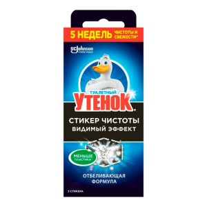 Средство для очистки унитаза Туалетный Утенок Стикер чистоты Видимый Эффект 3*10 г