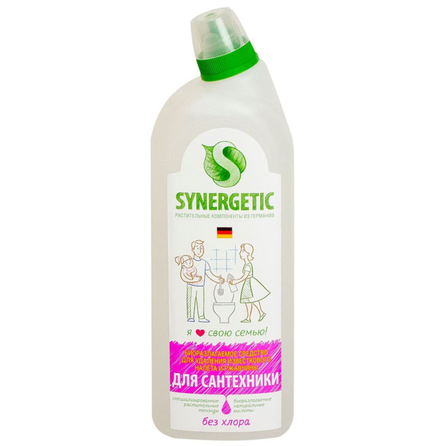 Средство для чистки сантехники Synergetic концентрированное без хлора 1 л