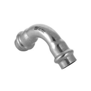 Угольник Valtec 28*90° двухраструбный нержавеющая сталь
