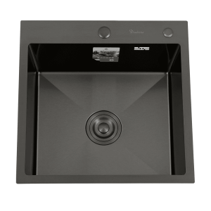 Мойка кухонная Diadonna DS5050B с сифоном черная 500*500*200 мм