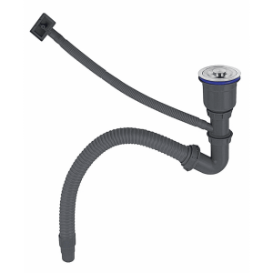 Мойка кухонная Diadonna DS5050B с сифоном черная 500*500*200 мм