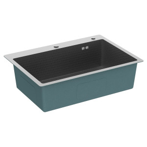 Мойка кухонная Diadonna S7050-1 чёрная 700*500*200 мм