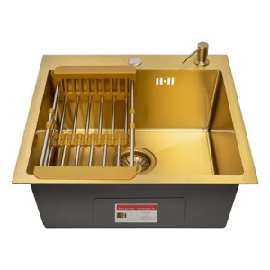 Мойка Astra Gold Decor 500*500 мм с коландером и дозатором