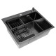Мойка Astra Black Decor 600*500 мм с коландером и дозатором