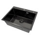 Мойка Astra Black Decor 600*500 мм с коландером и дозатором