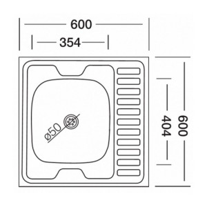 Мойка кухонная КромРус EC-209M 600*600 мм