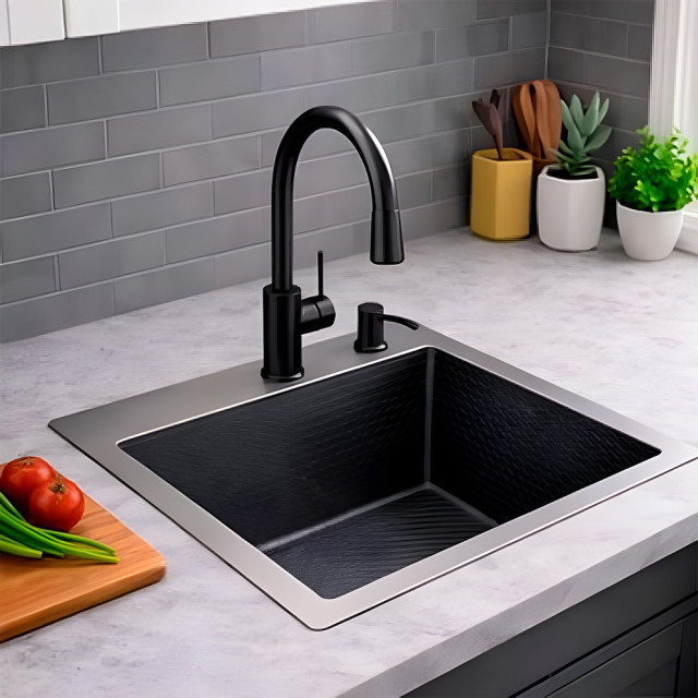 Мойка кухонная нержавеющая Comfort Factor 6050BD-114 Декор Графит