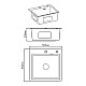 Кухонная мойка с PVD покрытием DS5050BL 500*500*200 мм
