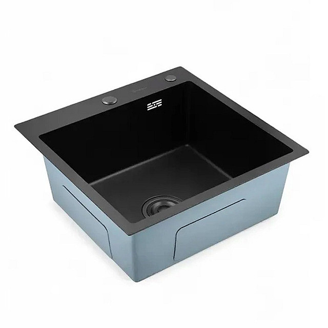 Кухонная мойка с PVD покрытием DS5050BL 500*500*200 мм