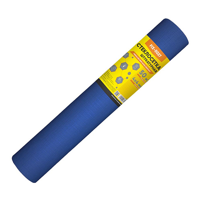 Стеклосетка штукатурная Fixar Profi ССШ-160 4*4 мм 1*50 м синяя