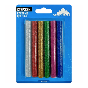 Стержни клеевые VertexTools 19-11-100 цветные 11*100 мм 6 шт