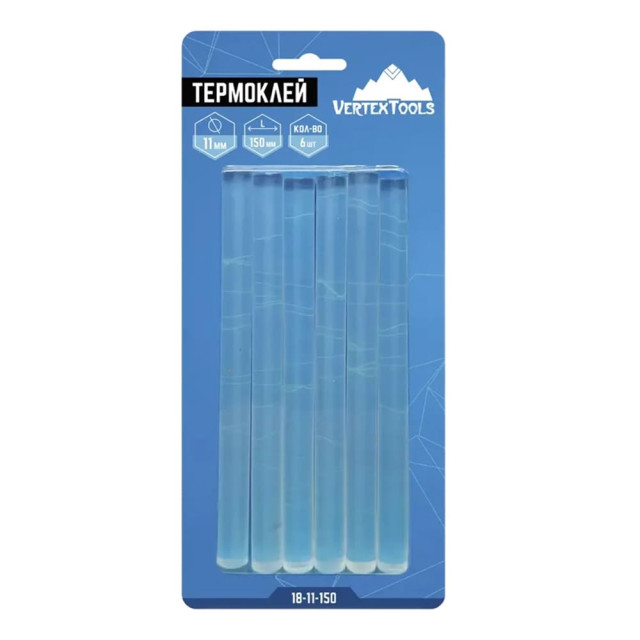 Стержни клеевые VertexTools 18-11-150 11*150 мм 6 шт