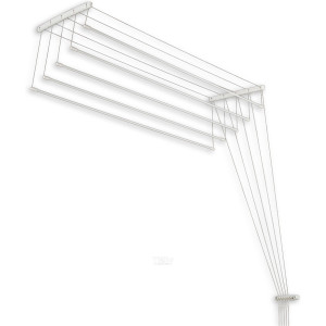 Сушилка потолочная Perfecto Linea 36-002181 стальная 5 стержней белая 1.8 м