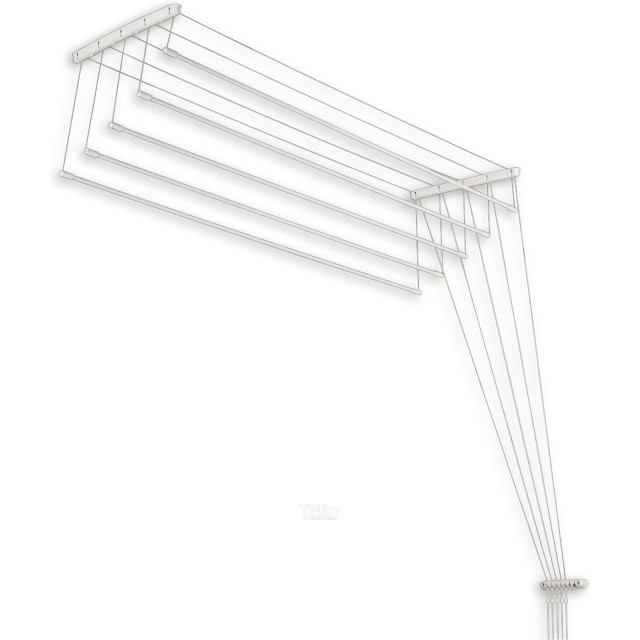 Сушилка потолочная Perfecto Linea 36-002181 стальная 5 стержней белая 1.8 м