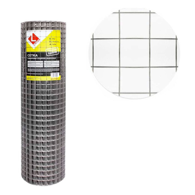 Сетка сварная Lihtar 25*12.5*1.2 мм оцинкованная 1 м