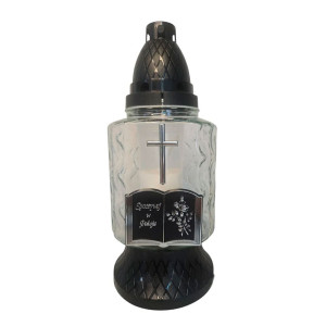 Лампада ритуальная Bolsius Z394 стеклянная со сменным вкладышем