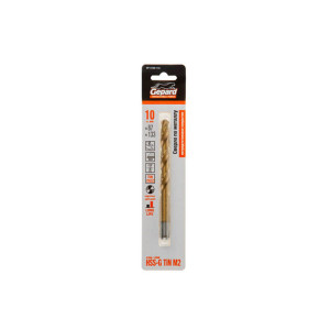 Сверло по металлу Gepard GP13100-133 10*87*133 мм цилиндрический хвостовик HSS TIN