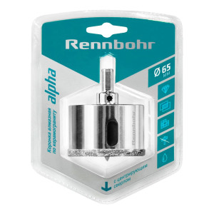 Коронка алмазная Rennbohr 676265 по керамограниту и керамике с центрирующим сверлом 65 мм