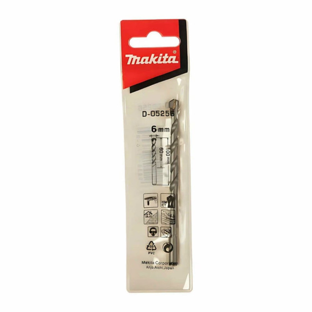 Сверло по бетону Makita D-05256 6*60*100 мм