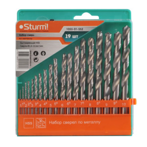 Набор сверл по металлу Sturm 1055-01-SS2 19 шт