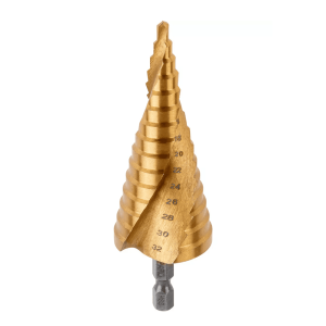 Сверло ступенчатое Gepard GP0304-32 по металлу HSS TIN 4-32 мм