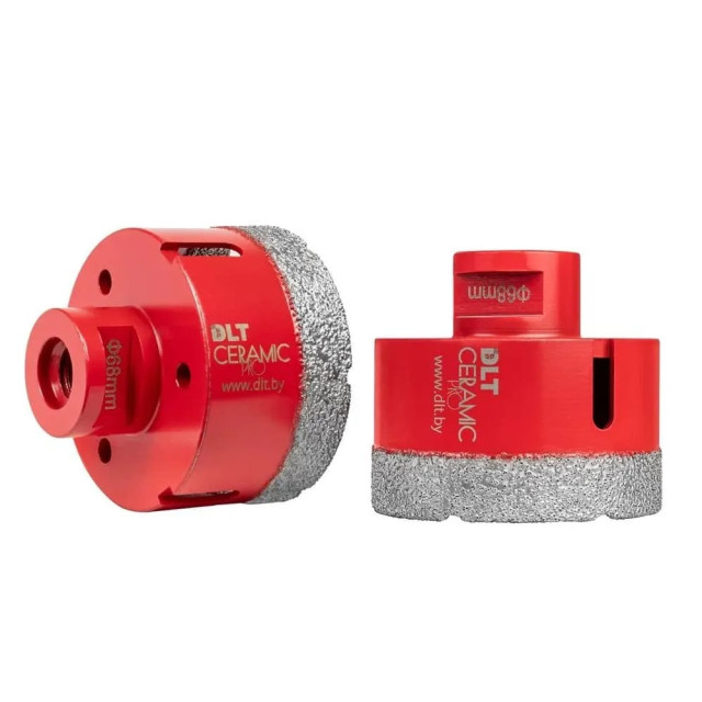 Коронка алмазная DLT Ceramic Pro 0502 для плитки и камня 68 мм
