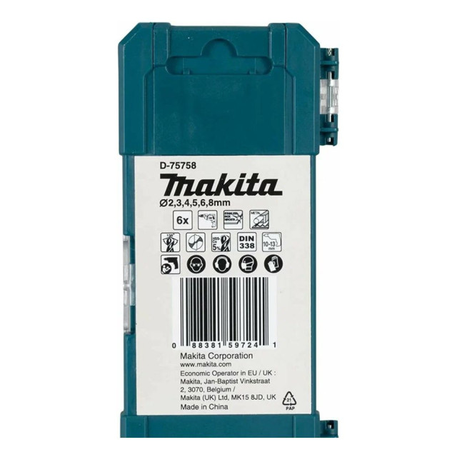 Набор сверл по металлу Makita D-75758 6 шт