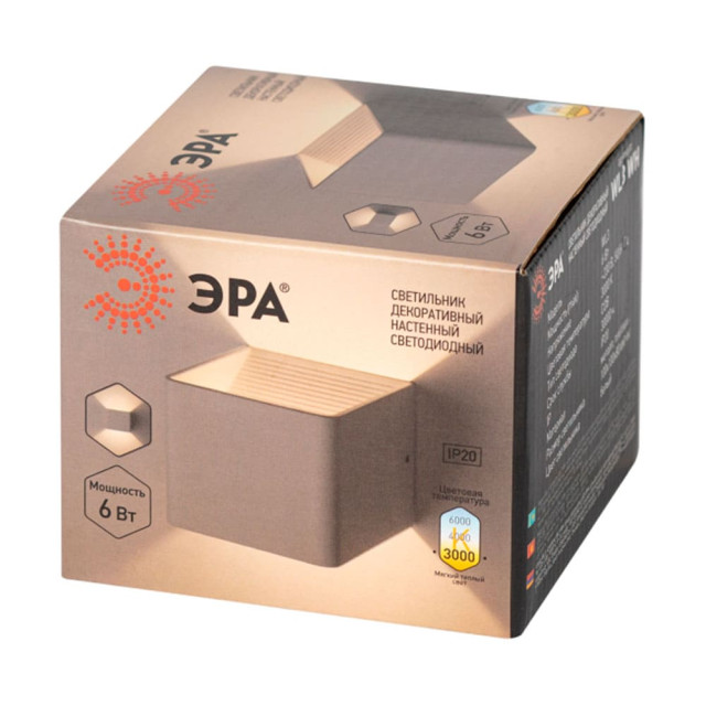 Светильник Эра WL3 Б0034599 WH 6Вт IP20