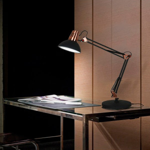 Светильник настольный Camelion Berlin KD-431A С62 E27 черный+медь